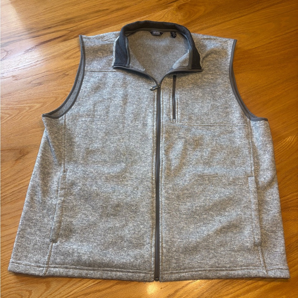 IZOD Charcoal and Light Gray Fleece Jacket
